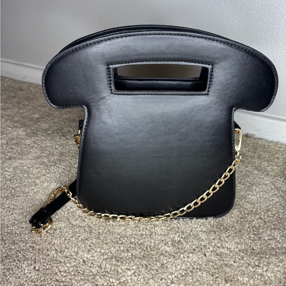 Retro Telephone Handbag with Pink and Gold Accents - Picture 3 of 6